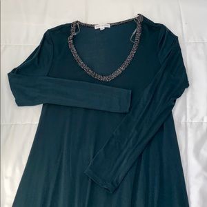 dark green dress